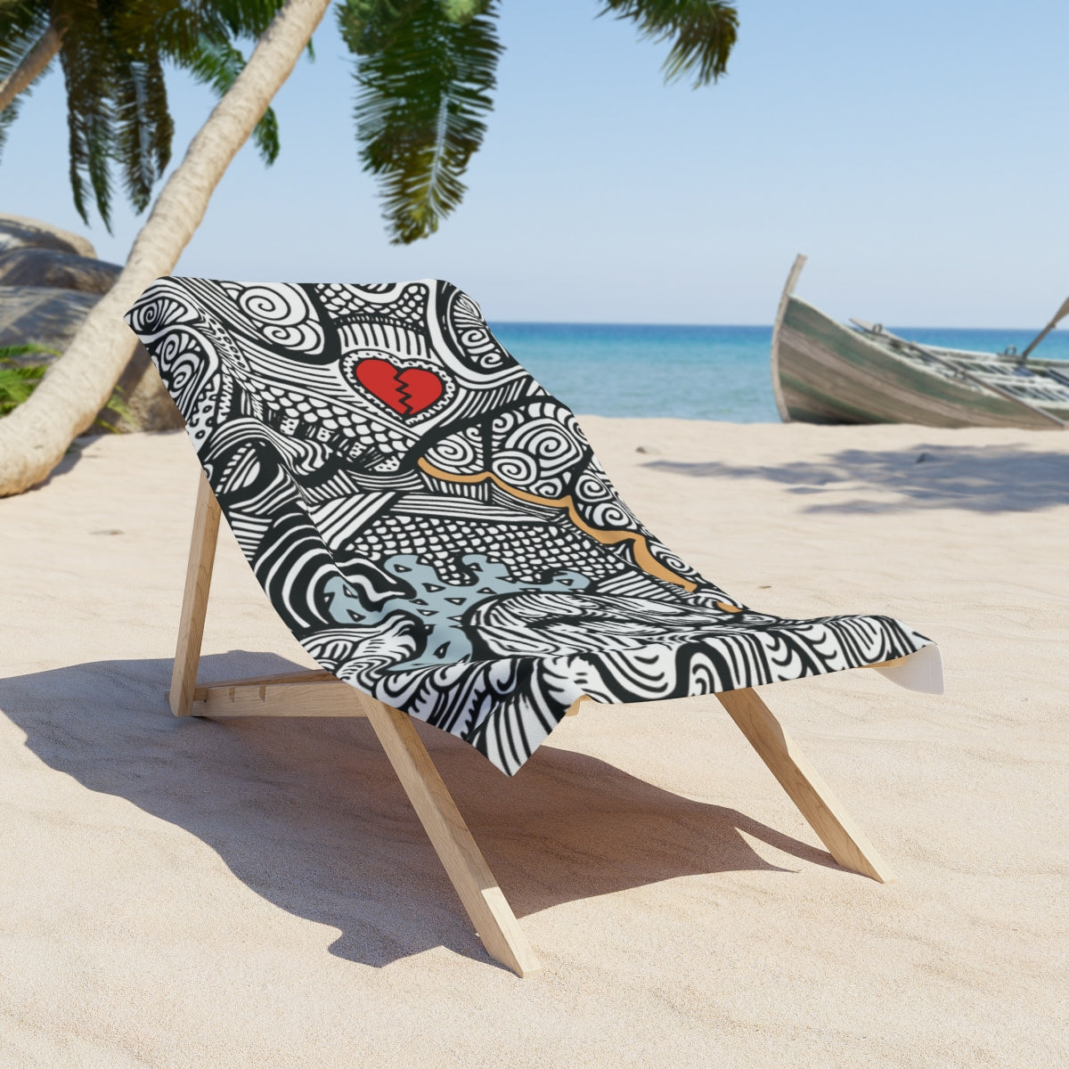 Doodle Heart Towel