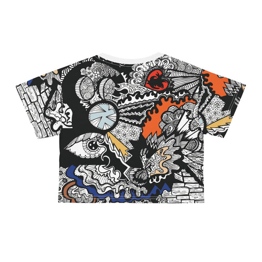 Loud Print Crop Tee
