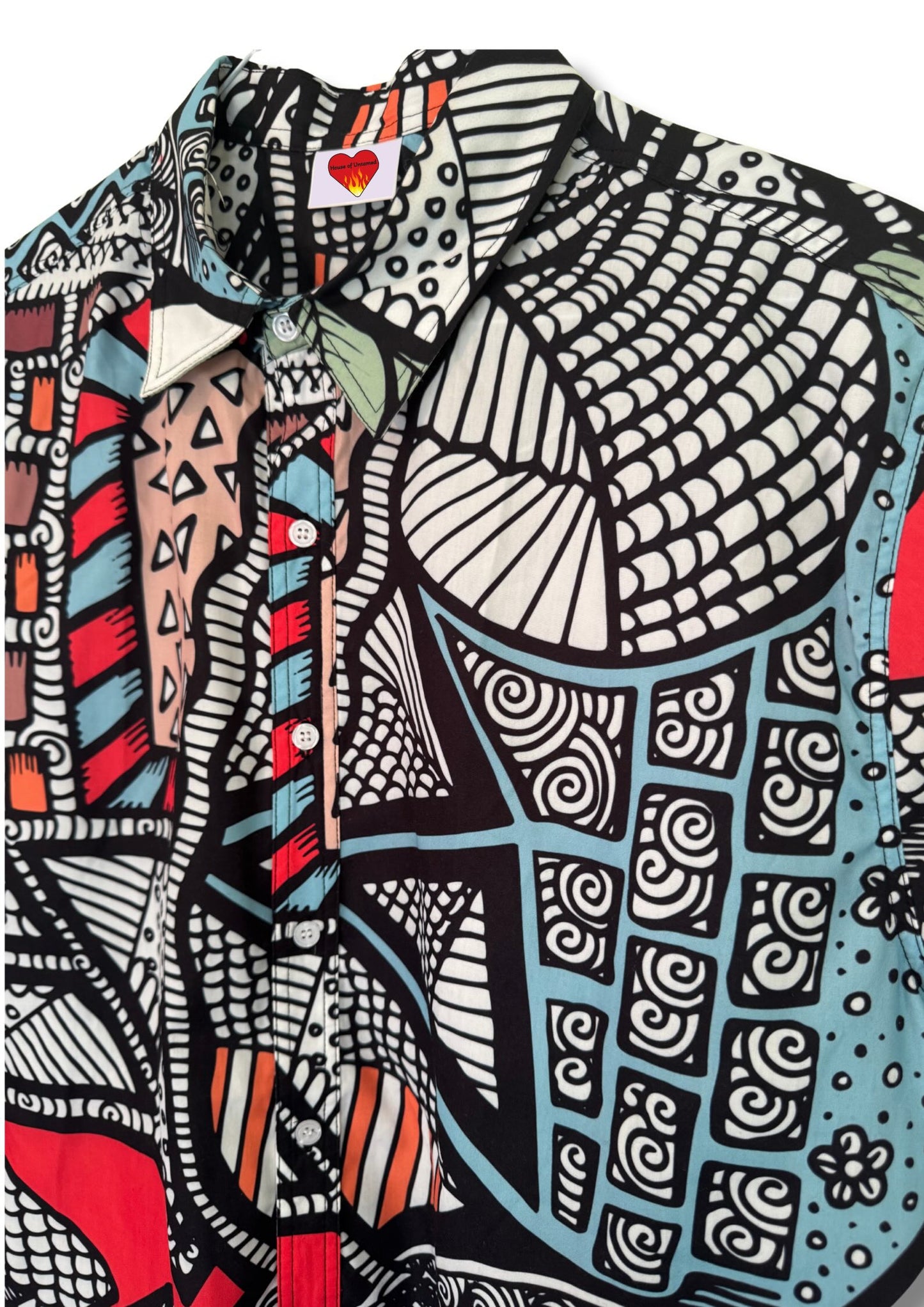 African Garden Print Shirt