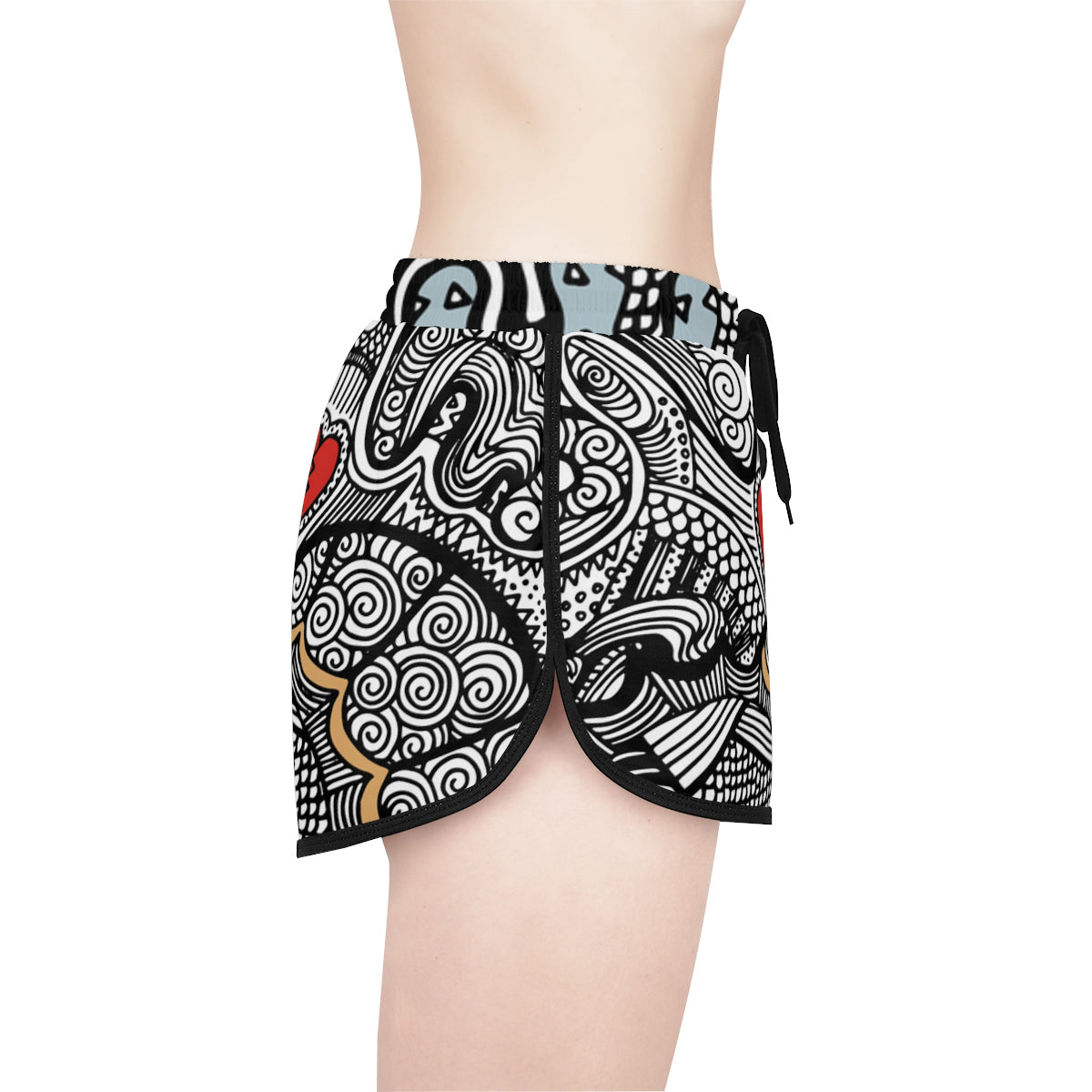 Doodle Heart Shorts