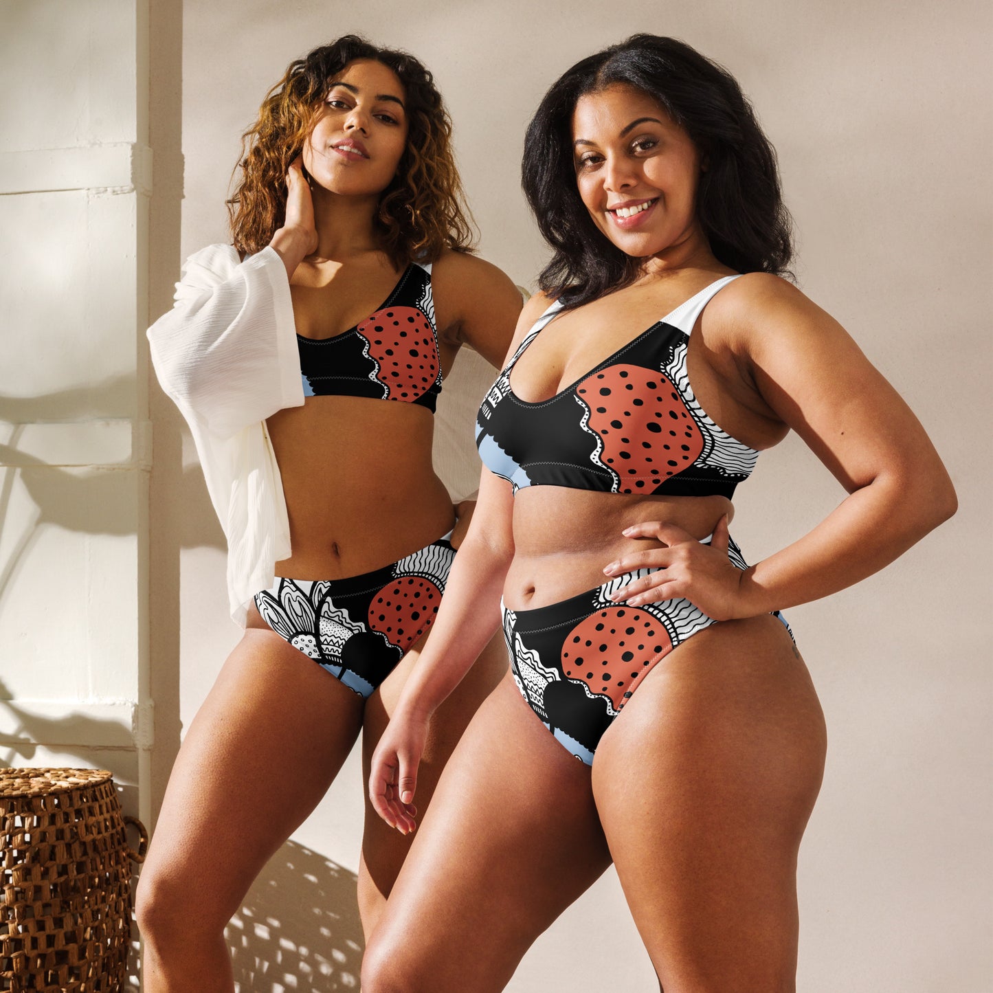 Half Heart High Waist Bikini