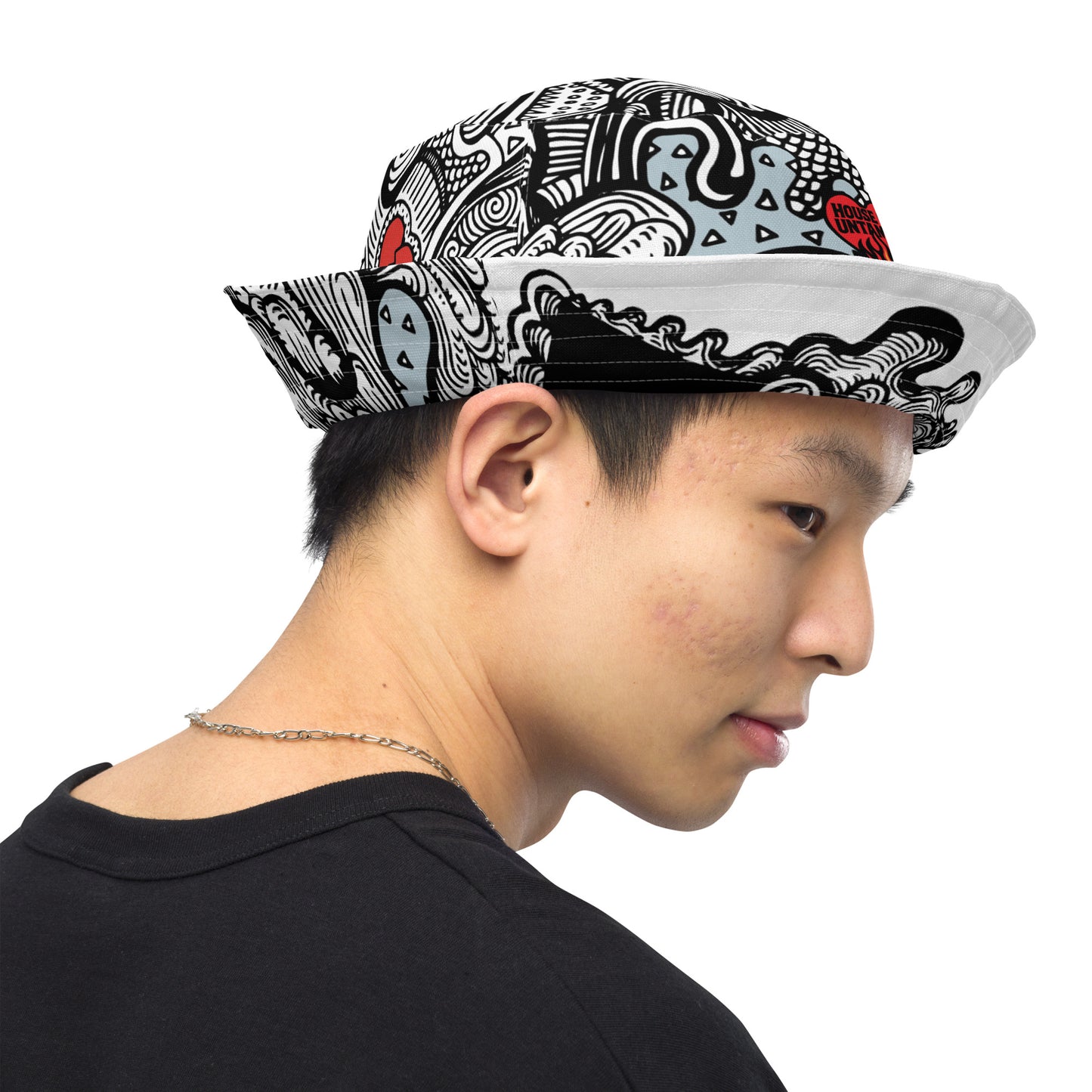 Doodle Heart Bucket Hat
