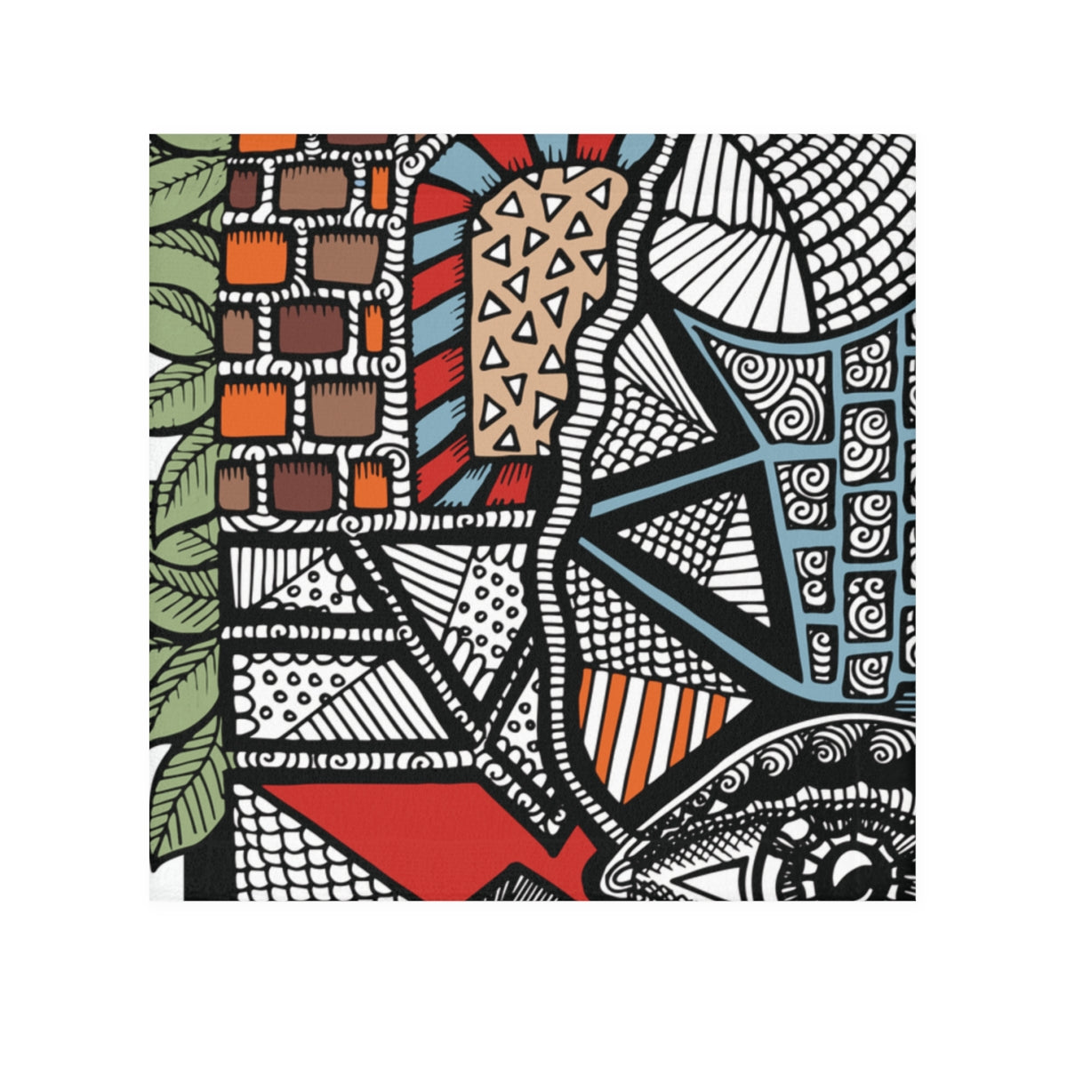 African Print Face Towel