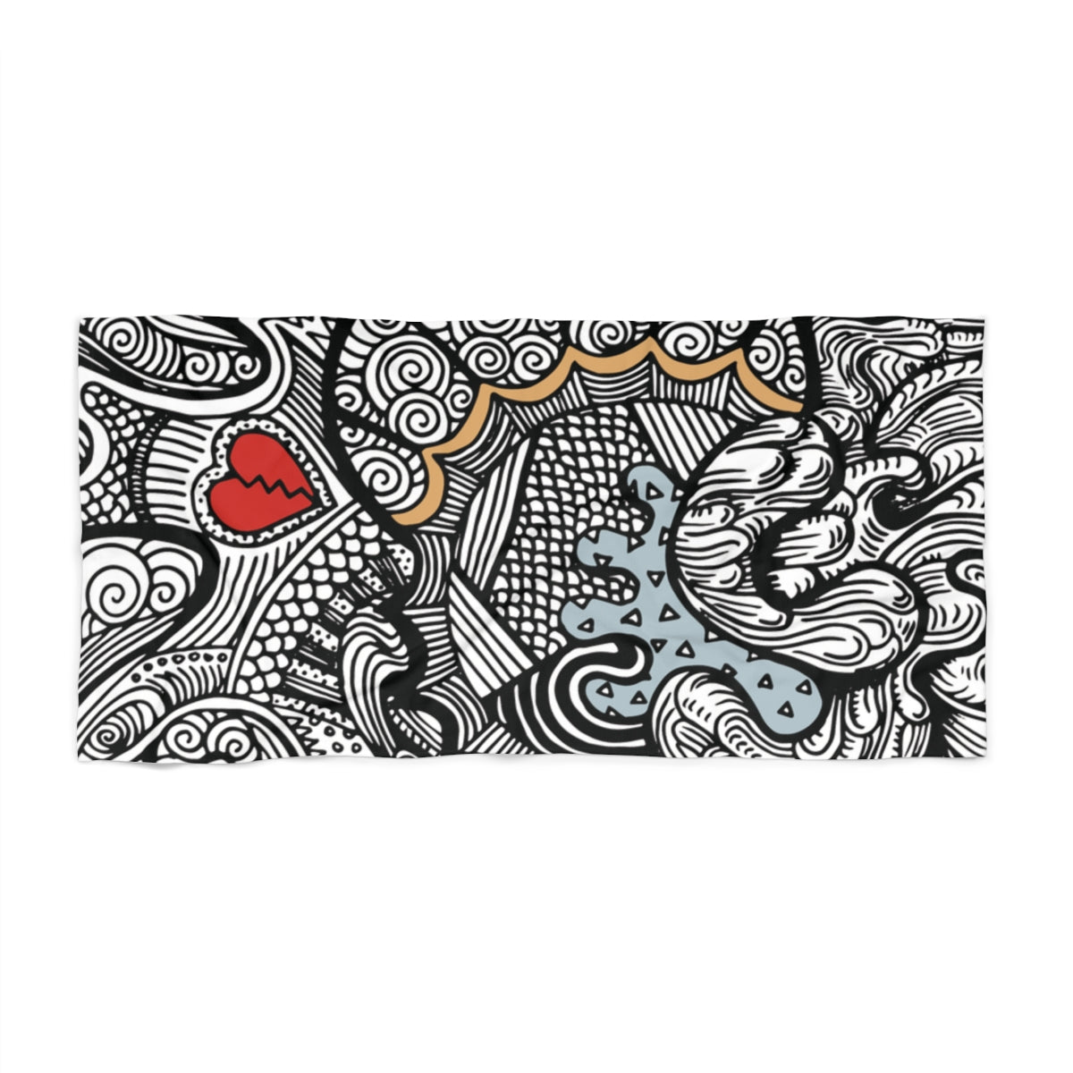 Doodle Heart Towel