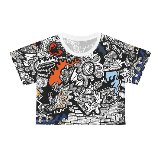 Loud Print Crop Tee