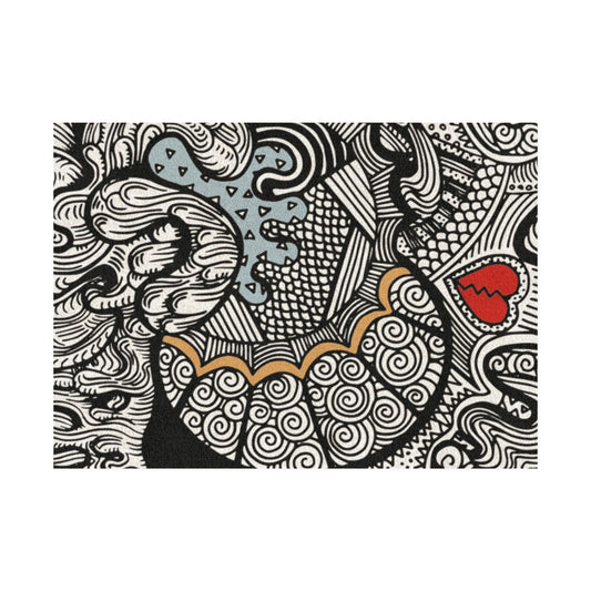 Doodle Heart Rug