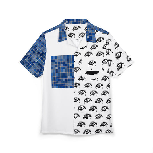 Blue Mosaic Eyes Flowy Style Shirt