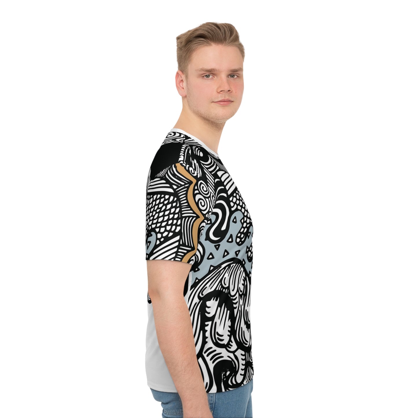 Doodle Heart Print Tshirt