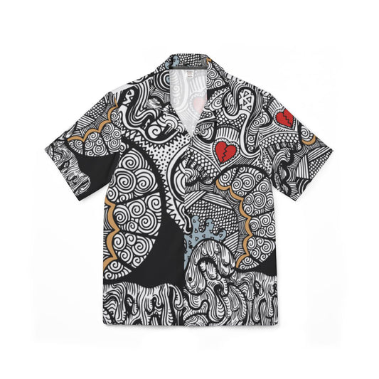 Doodle Heart Linen Style Shirt