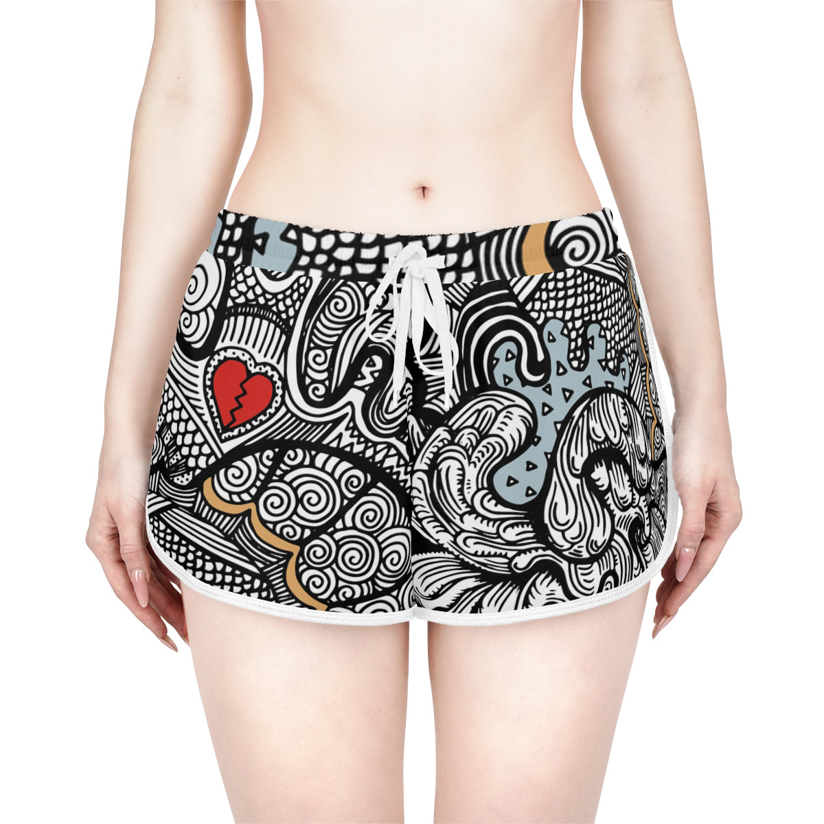 Doodle Heart Shorts