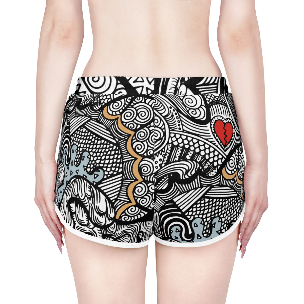 Doodle Heart Shorts