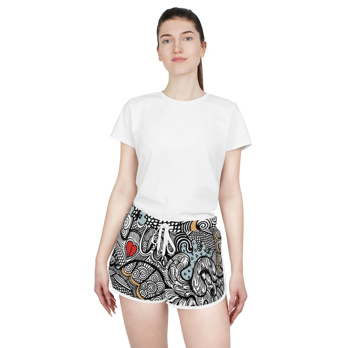 Doodle Heart Shorts