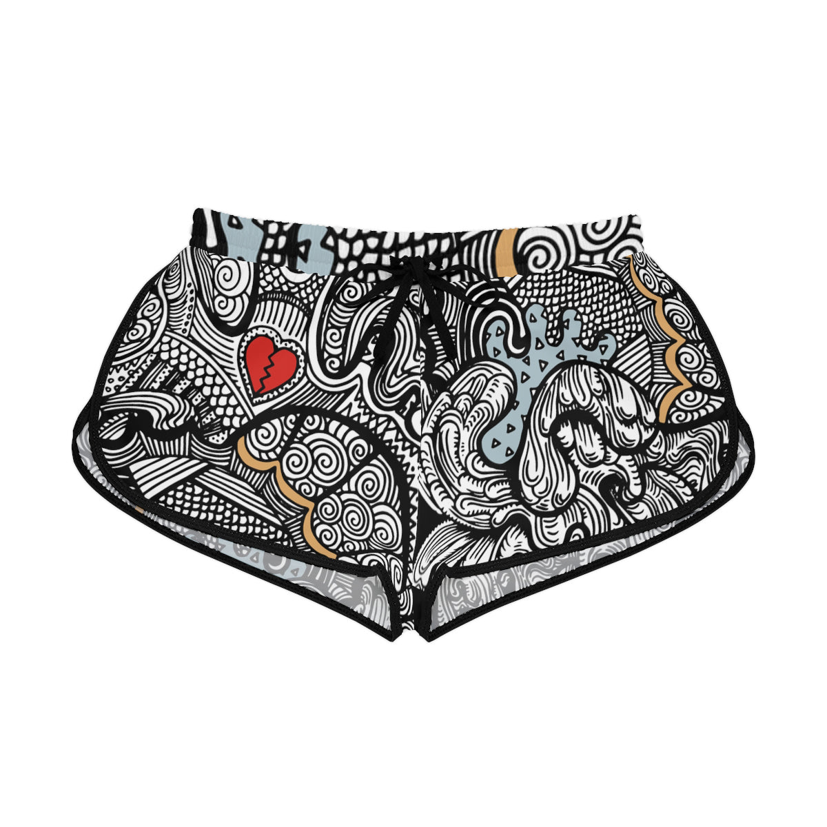 Doodle Heart Shorts