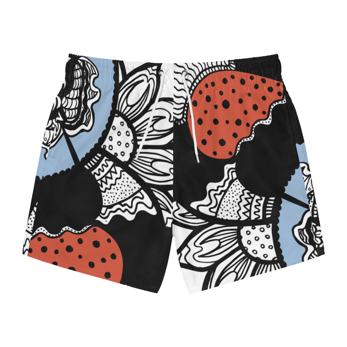 Half Heart Flowers Swim Shorts