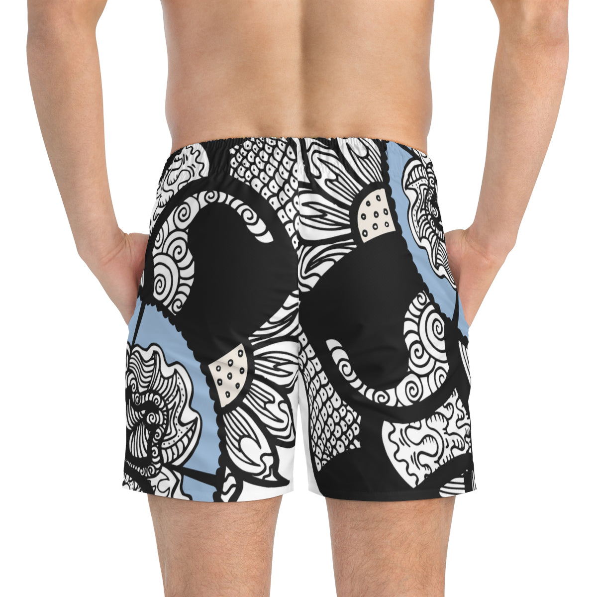 Half Heart Flowers Swim Shorts
