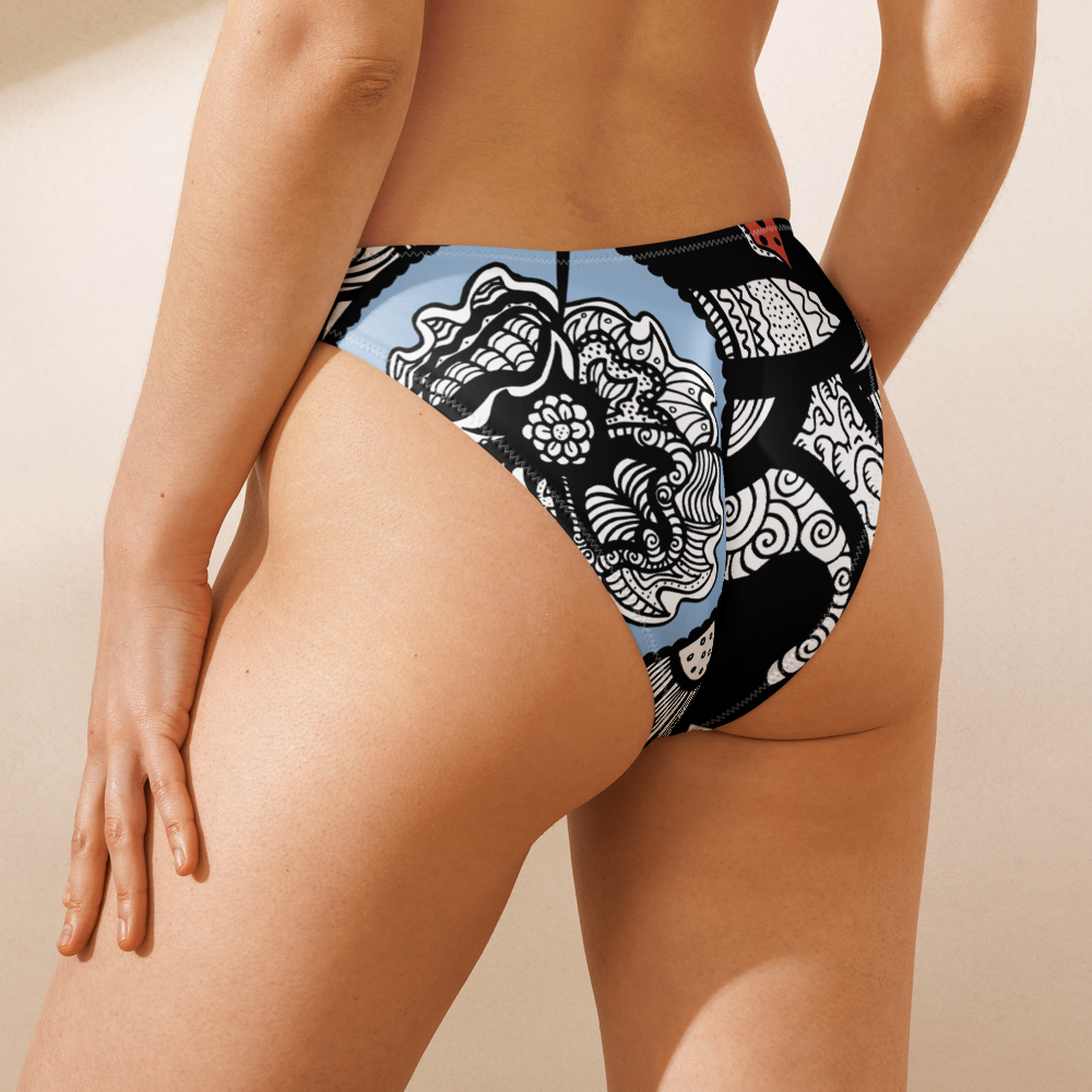 Half Heart High Leg Bikini Bottoms