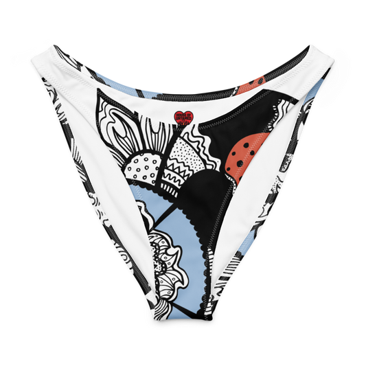Half Heart High Leg Bikini Bottoms