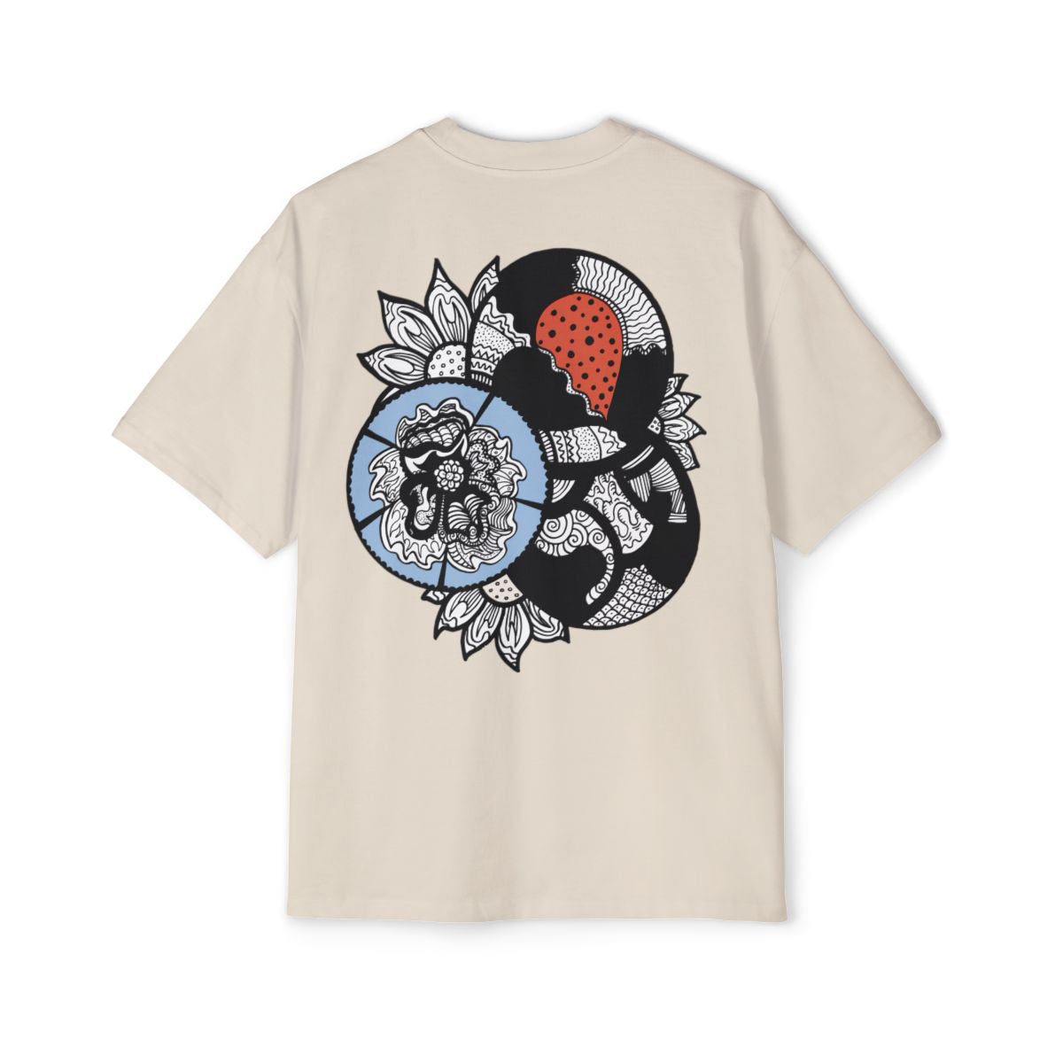 Oversized Half Heart Flower Tshirt