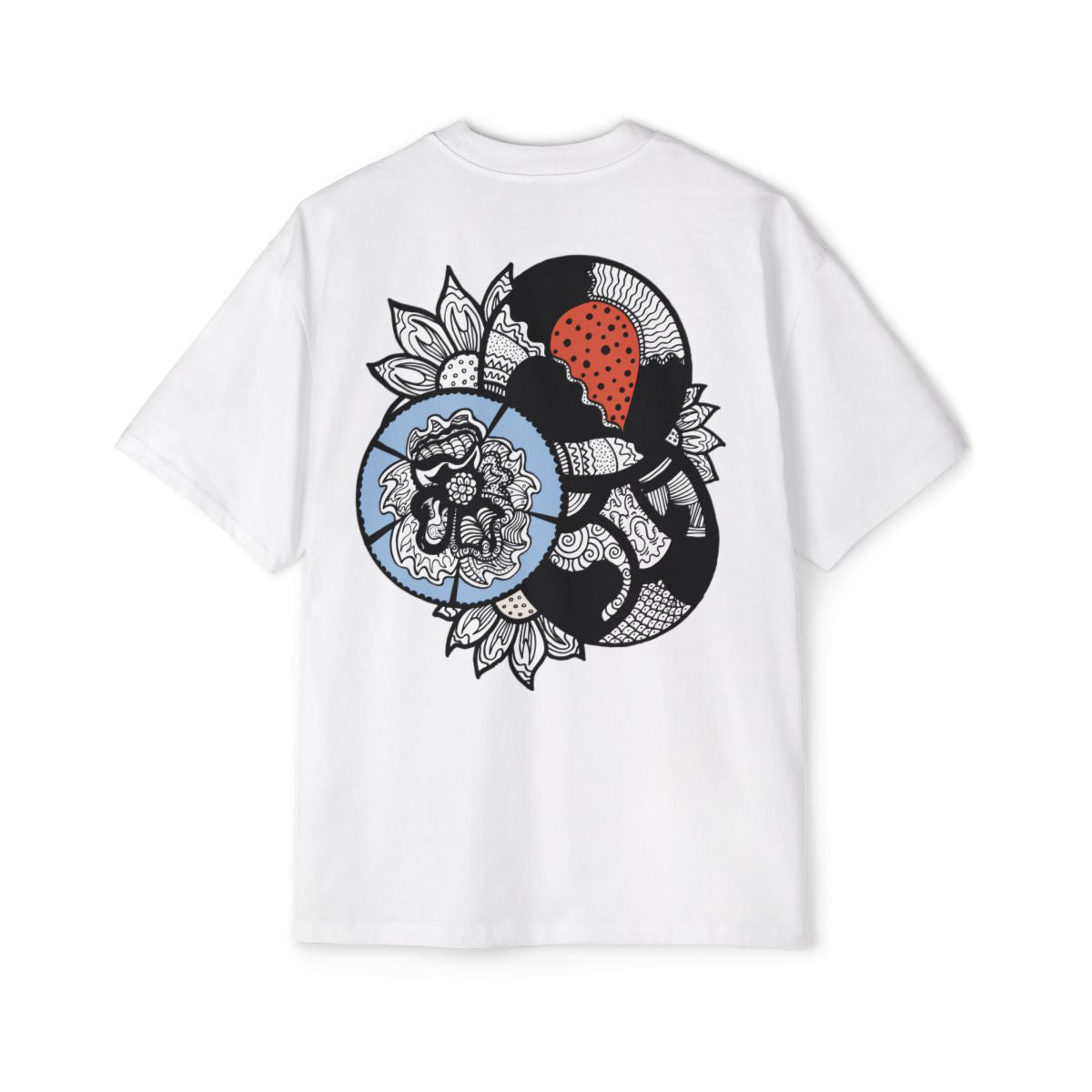 Oversized Half Heart Flower Tshirt