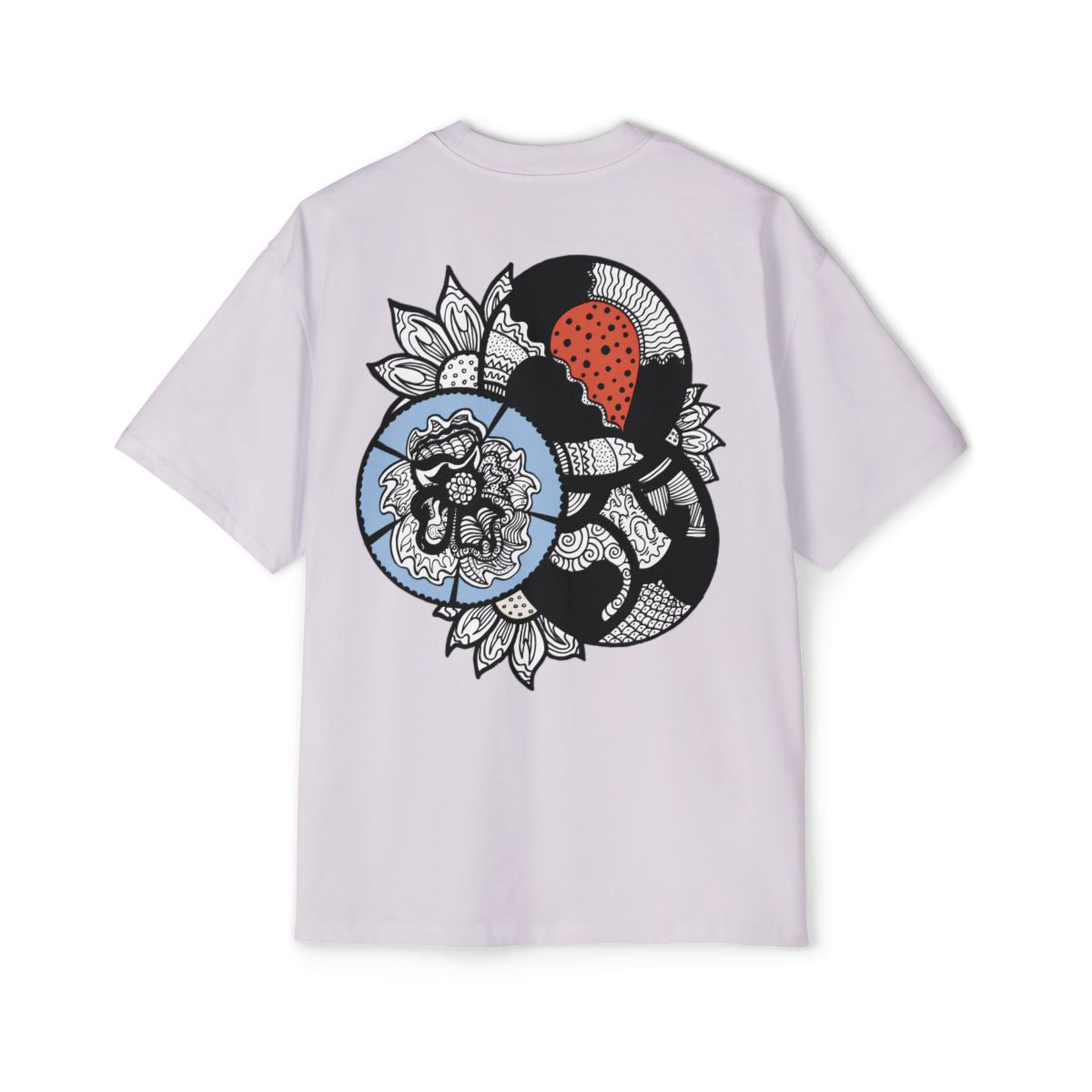 Oversized Half Heart Flower Tshirt