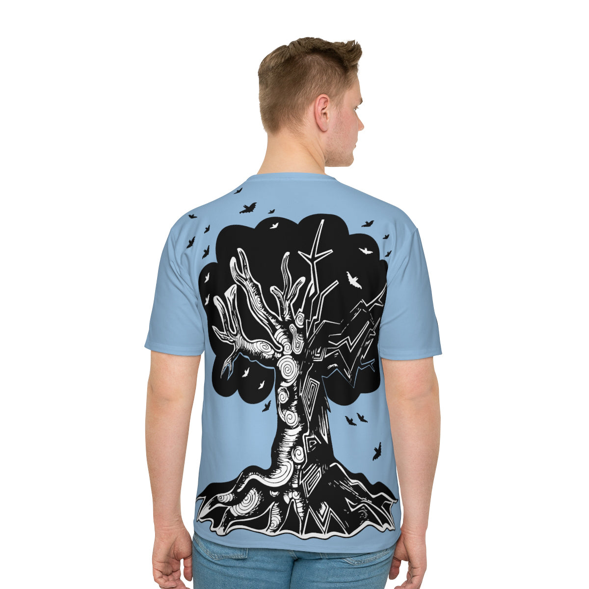 Blue Graphic Tree Tshirt