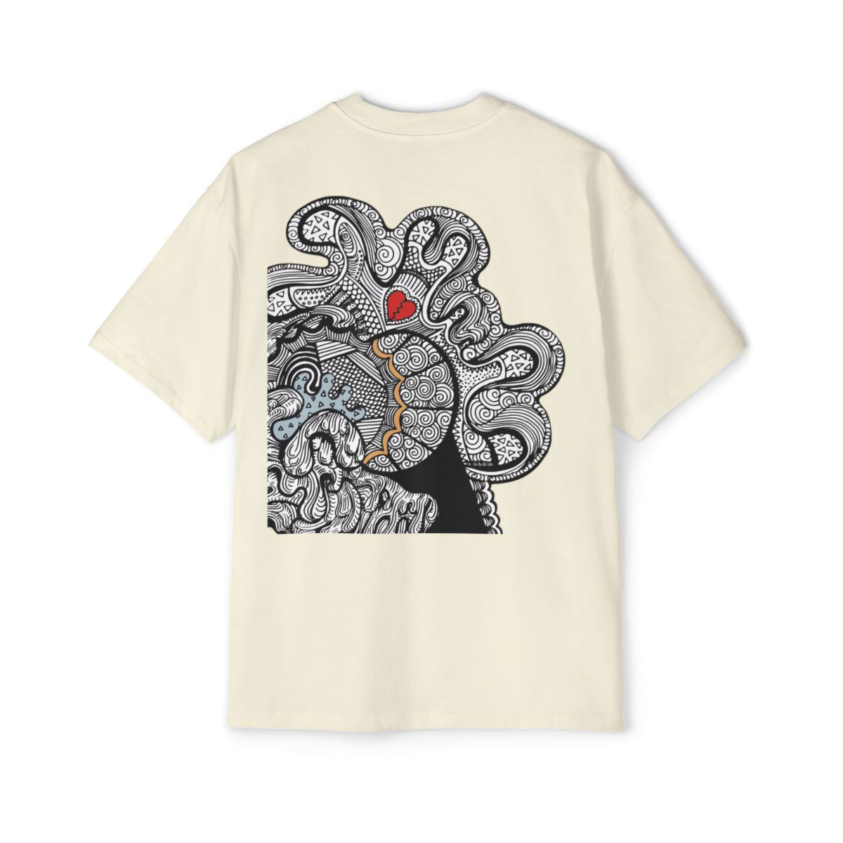Oversized Doodle Heart Tshirt