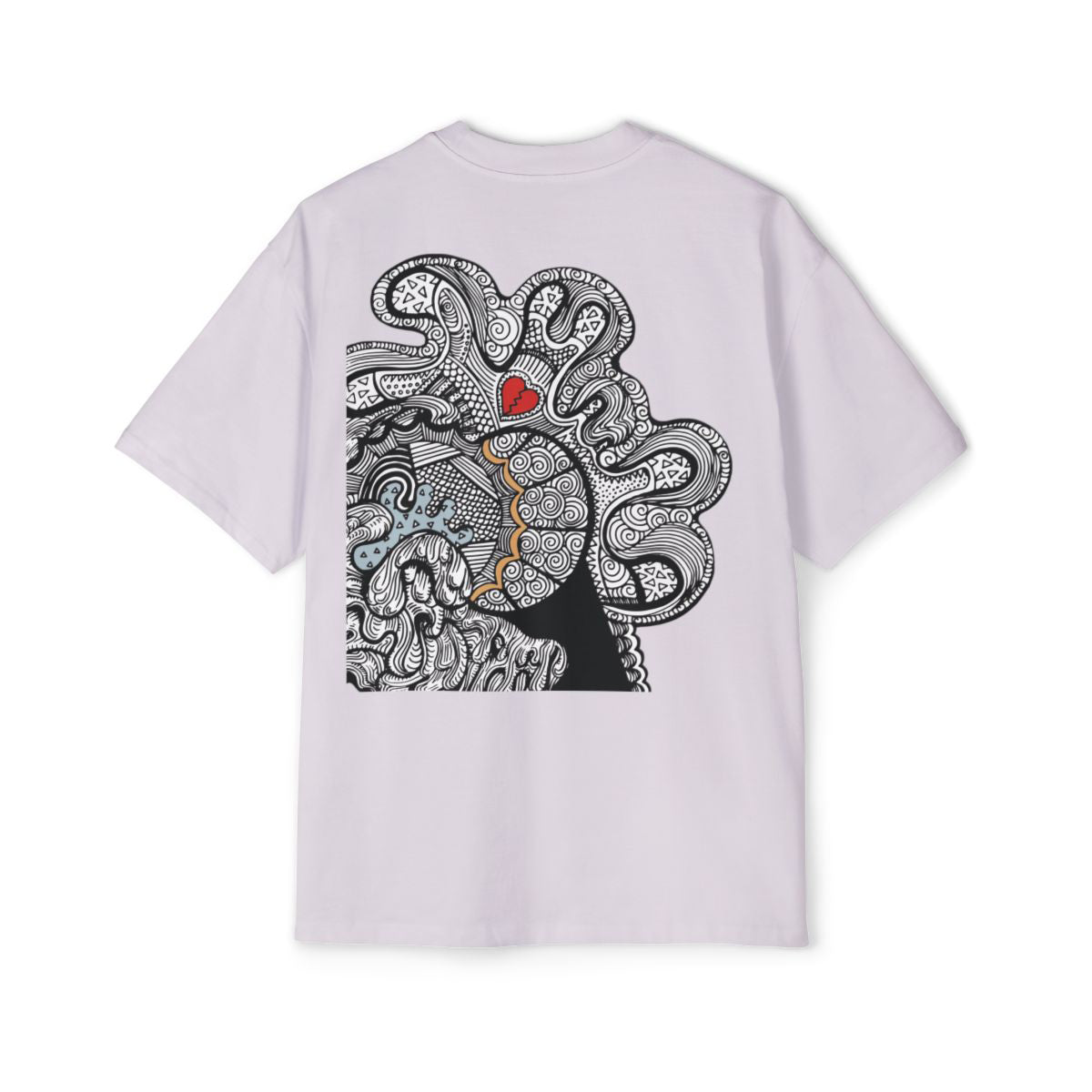 Oversized Doodle Heart Tshirt