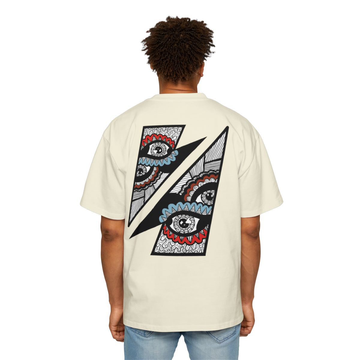 Oversized Triangular Eyes Tshirt