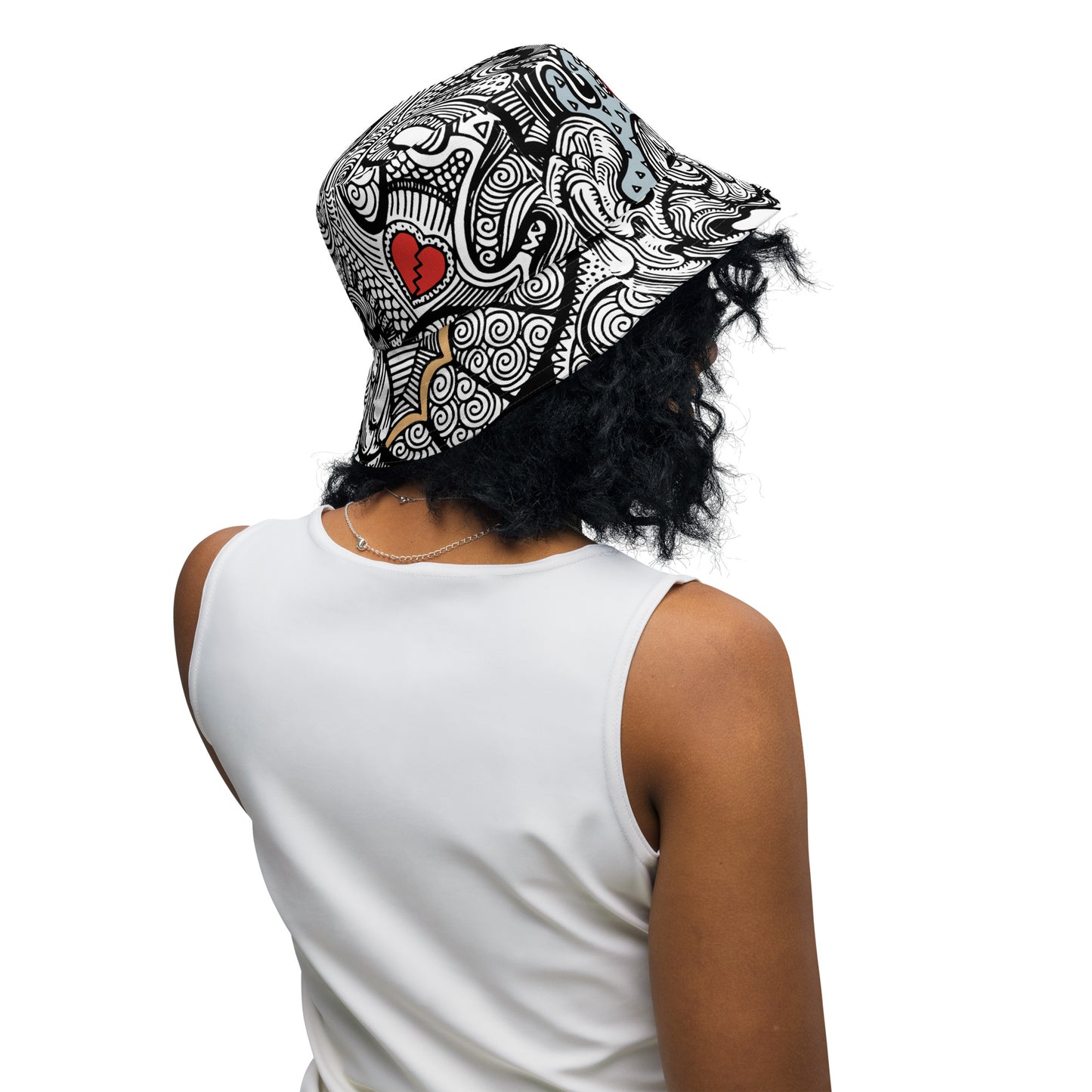 Doodle Heart Bucket Hat