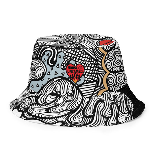 Doodle Heart Bucket Hat