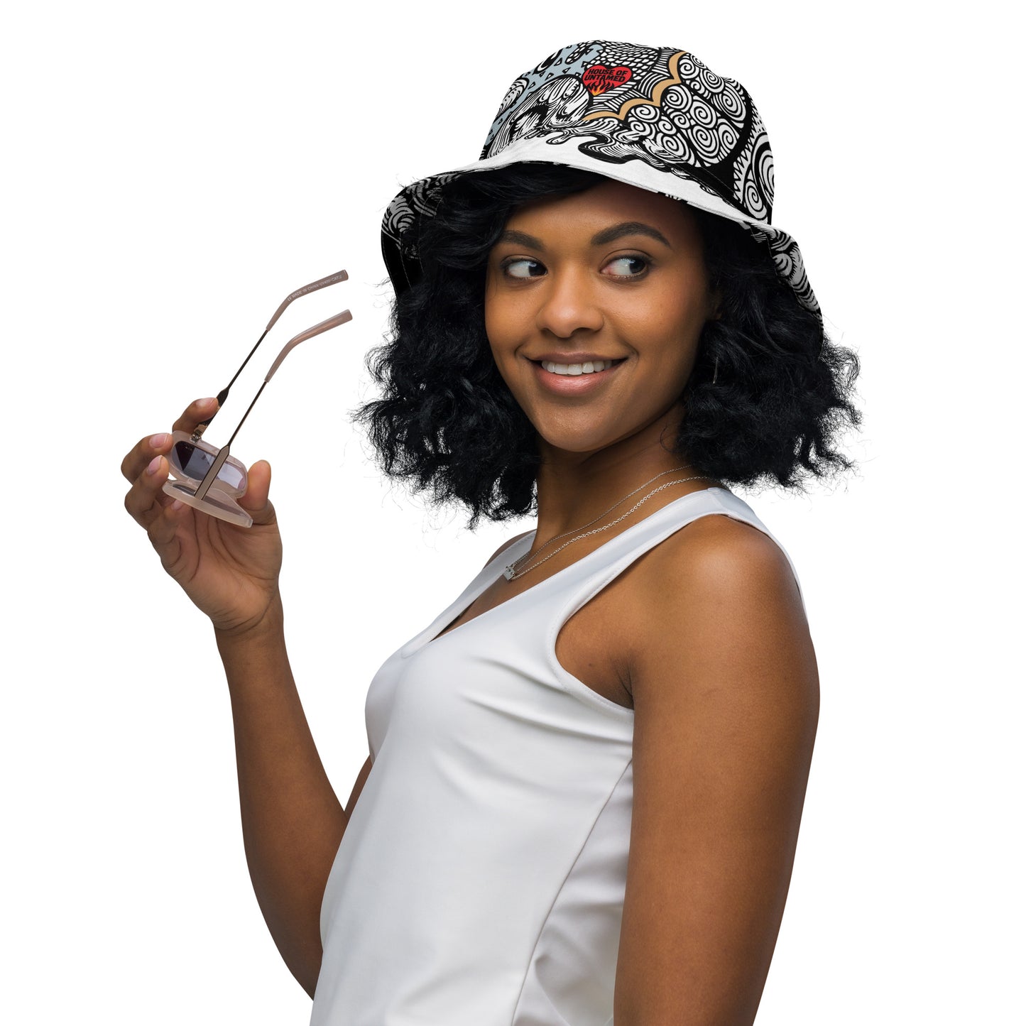 Doodle Heart Bucket Hat