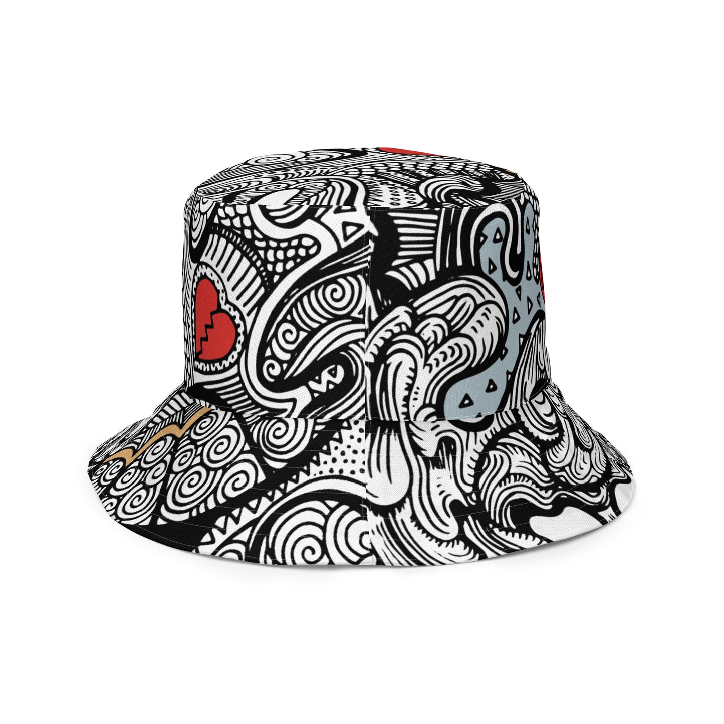 Doodle Heart Bucket Hat